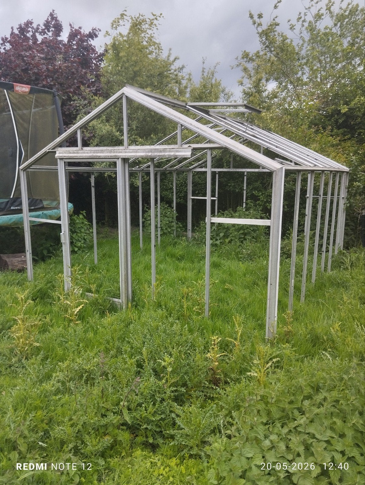 Serre kader constructie 5*3 m, Jardin & Terrasse, Serres, Aluminium, Verre, Enlèvement