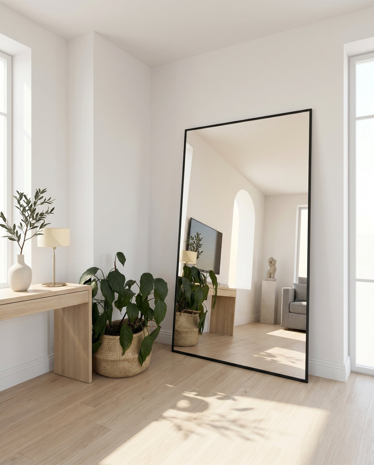 Grand miroir rectangulaire - Livraison gratuite, Maison & Meubles, Ameublement | Revêtements de sol, Enlèvement ou Envoi, Neuf
