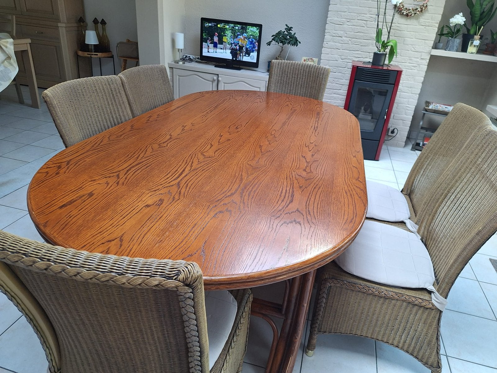 Keukentafel met 6 stoelen, Ophalen, Gebruikt
