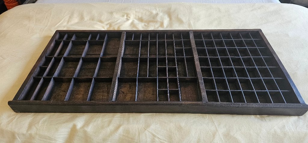 Vintage Letterbak  Open Vitrinekast voor Miniaturen, Gebruikt, Minder dan 25 cm, Minder dan 100 cm, Kersenhout