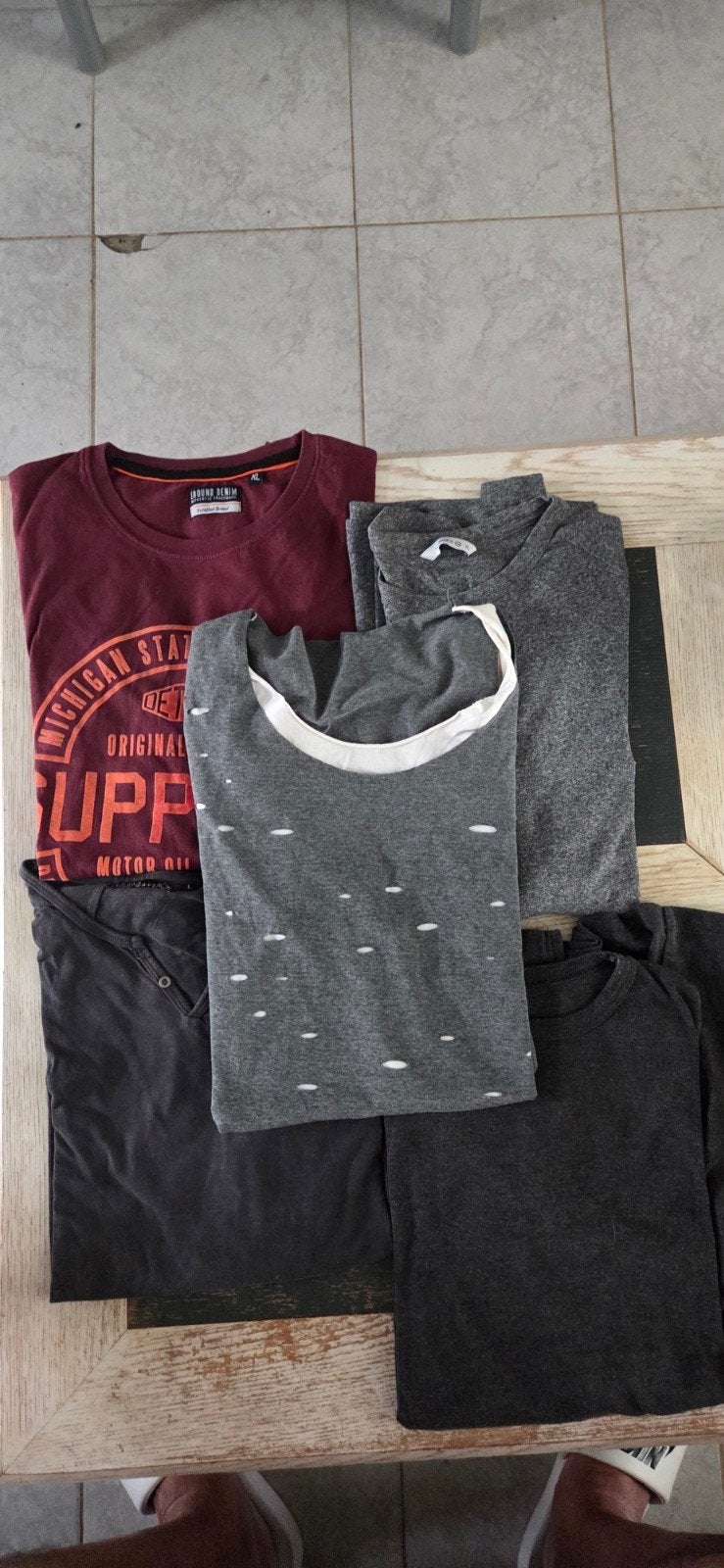 5 longsleeves van Inbound & Basics xl amper gedragen, Ophalen of Verzenden
