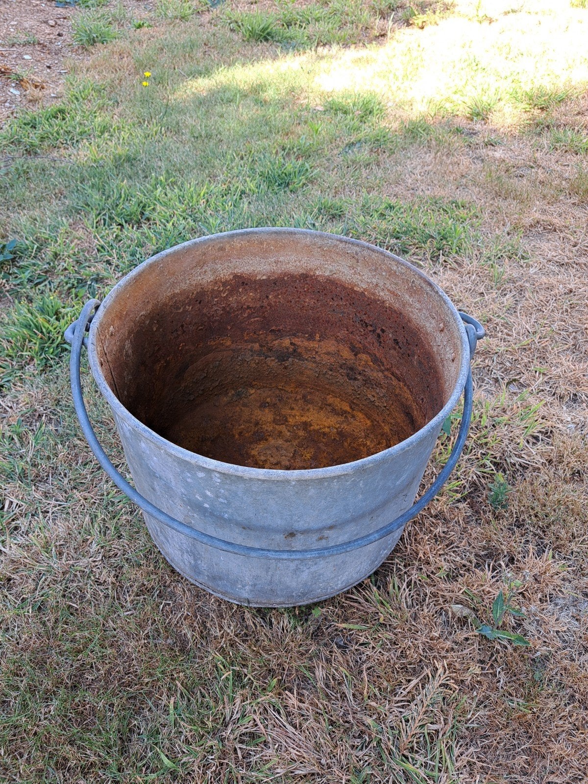 grote verzinkte emmer diameter 45 diepte 35 cm, Enlèvement