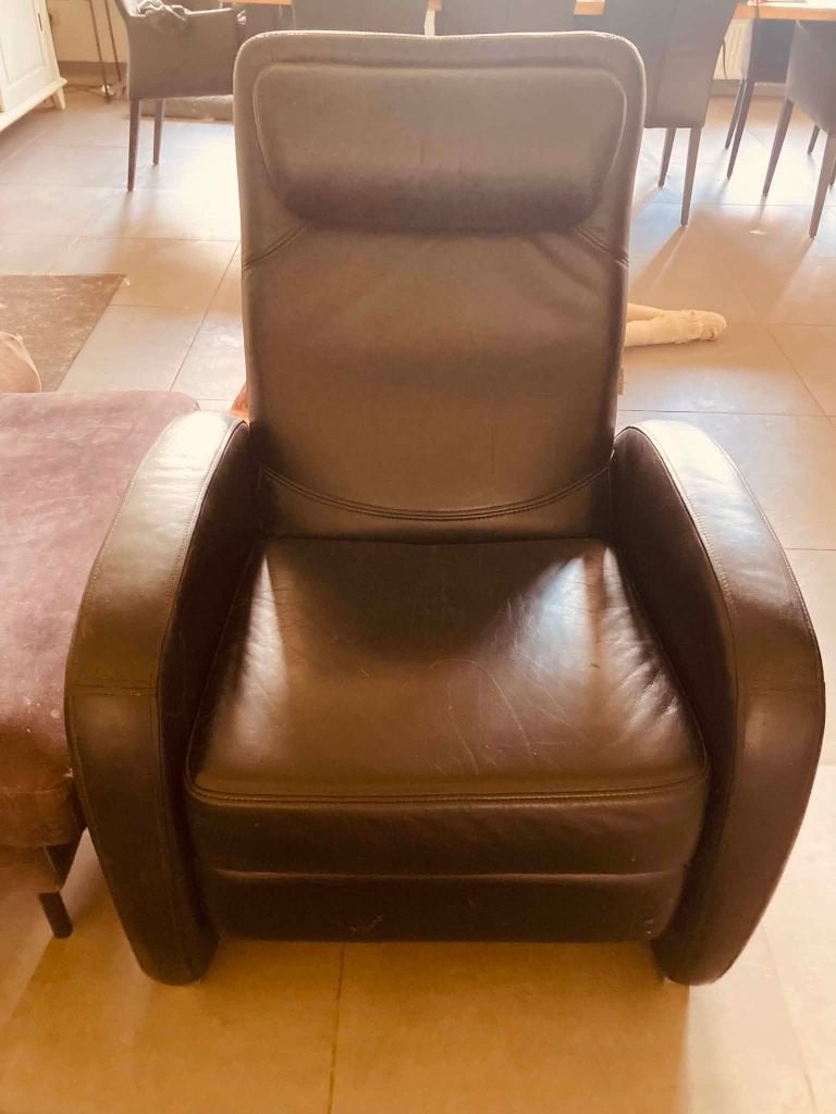 Relax zetel, Huis en Inrichting, Ophalen, Eenpersoons, Minder dan 75 cm, Leer