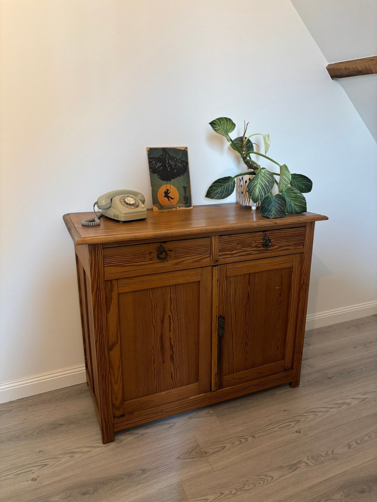 Antiek grenen kastje Landelijke commode dressoir vintage, Ophalen, Gebruikt, 100 tot 150 cm, 25 tot 50 cm
