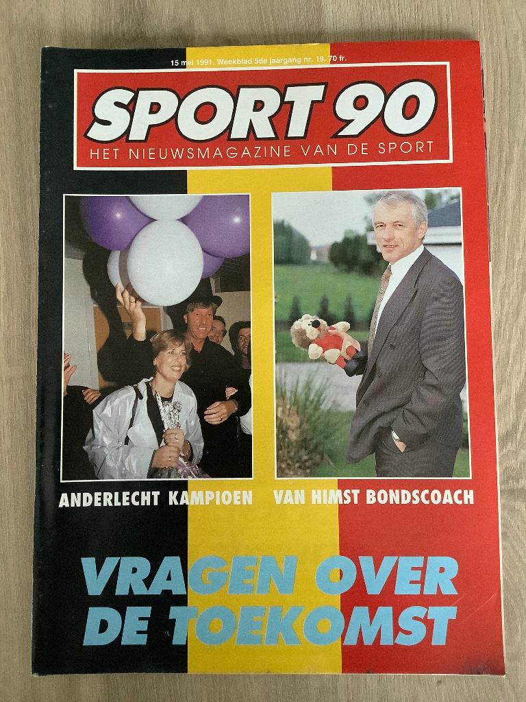Sport 90 Magazine - Anderlecht Kampioen 1991, Boeken, Sportboeken, Ophalen of Verzenden, Balsport, Sport Magazine, Zo goed als nieuw