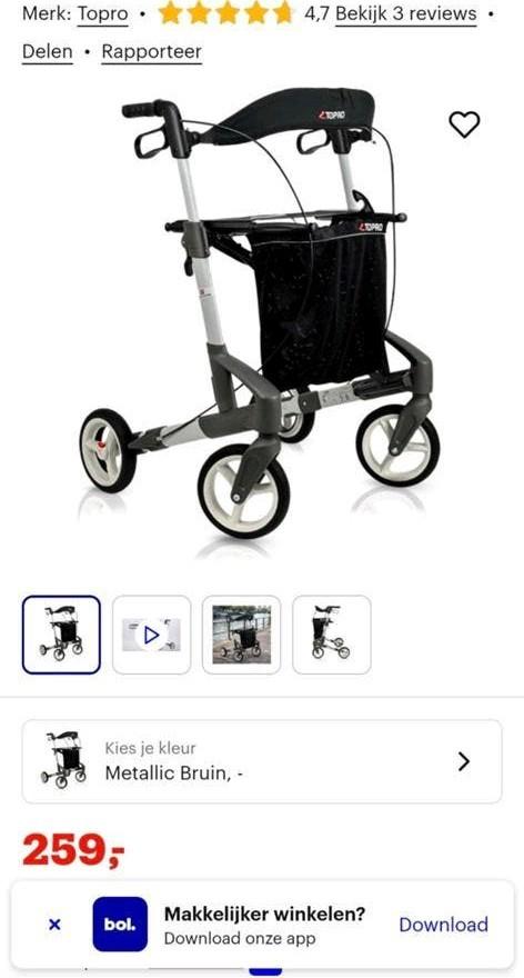 Rollator ToproTroja Original
lichtgewicht, Diversen, Ophalen of Verzenden, Lichtgewicht