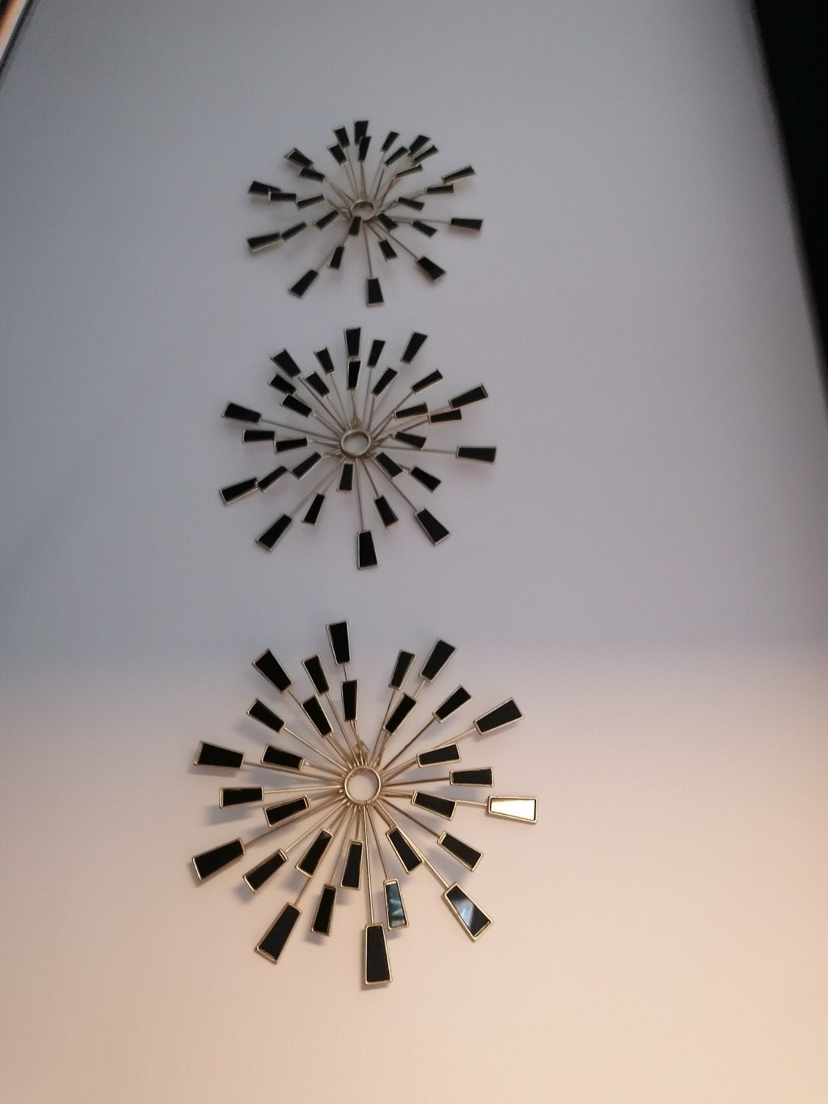 ensemble déco murale métal /verre, Objet de décoration, Enlèvement, Verre, Avec système de suspension