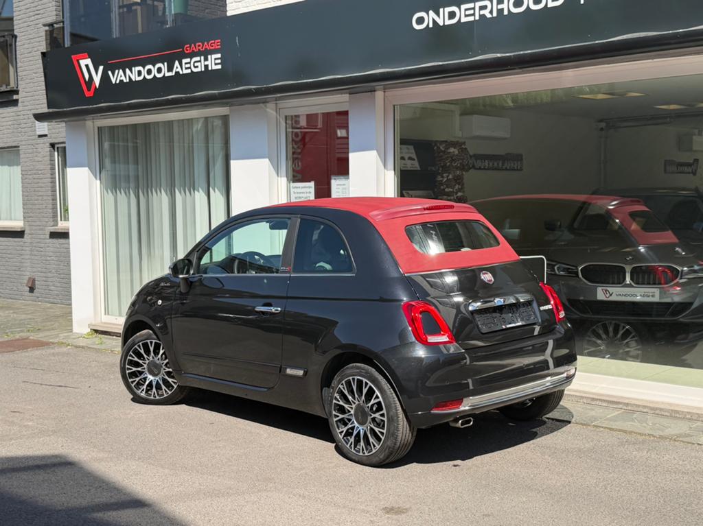 Fiat 500Cabrio 1.0i Hybrid Dolcevita - Navi - PDC - Alu, Auto's, Voorwielaandrijving, 4 zetels, 88 g/km, Cabriolet