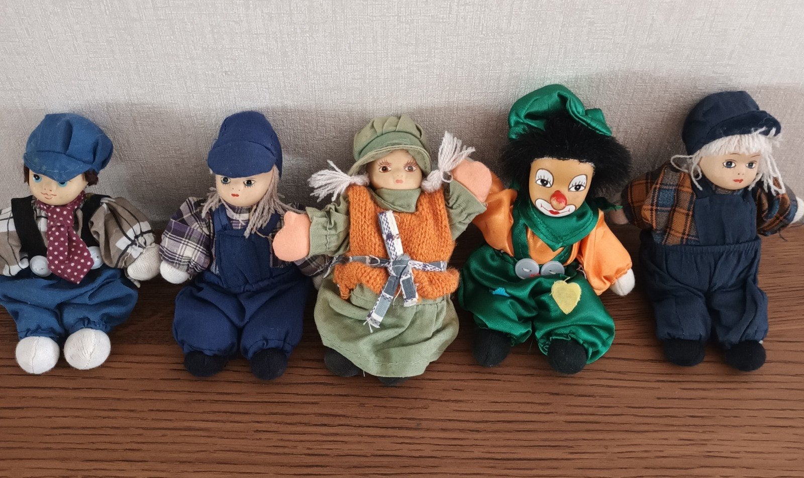 5 Kleine vintage popjes in Bisque ( samen) Collector's item, Enlèvement