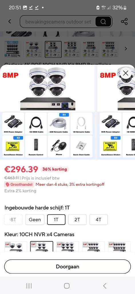 camera bewakingssysteem Nieuw in de doos, Audio, Tv en Foto, Videobewaking, Ophalen of Verzenden