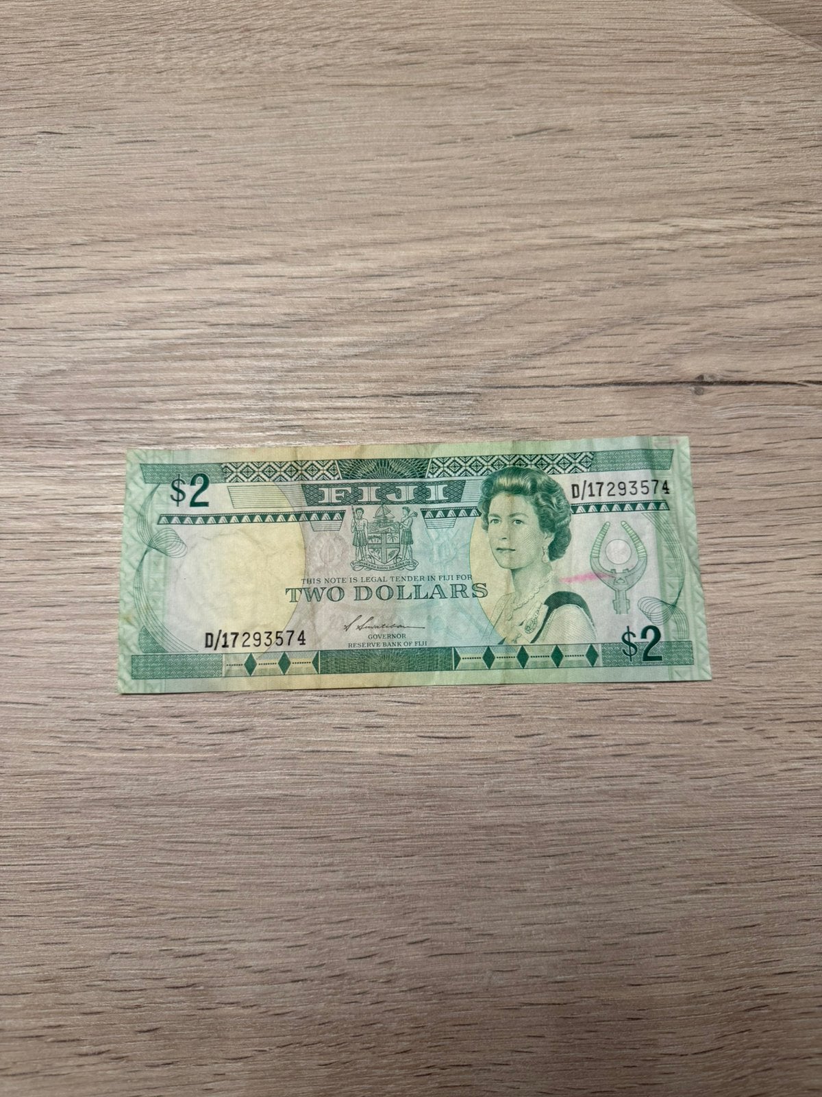Fraai biljet 2 dollar Fiji, Postzegels en Munten, Bankbiljetten | Europa | Niet-Eurobiljetten, Ophalen of Verzenden
