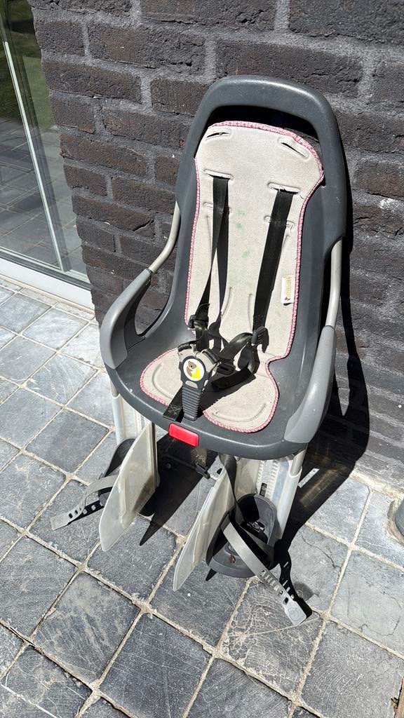 Fietsstoel Qibbel, Fietsen en Brommers, Fietsaccessoires | Fietsstoeltjes, Ophalen, Gebruikt, Achterzitje, Voetsteuntjes