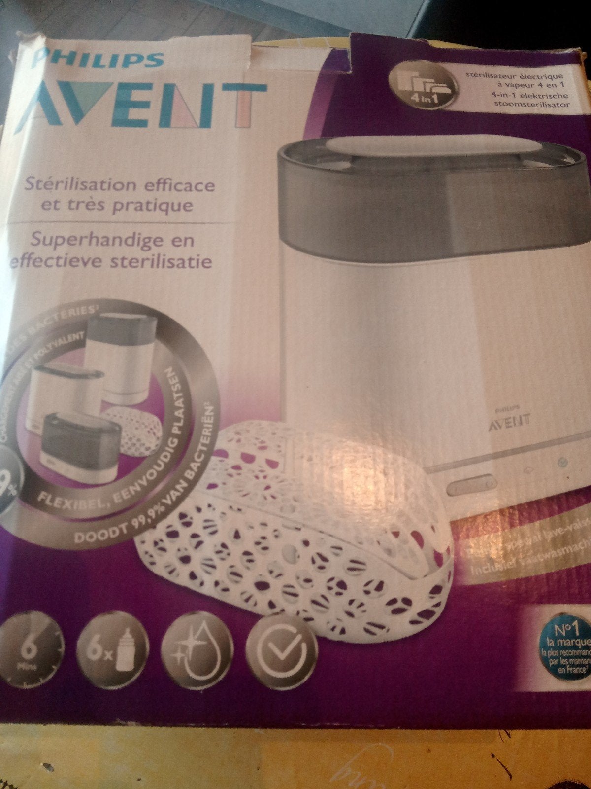 flessen sterilisator zo goed als nieuw, Kinderen en Baby's, Sterilisator, Philips Avent, Zo goed als nieuw, Ophalen