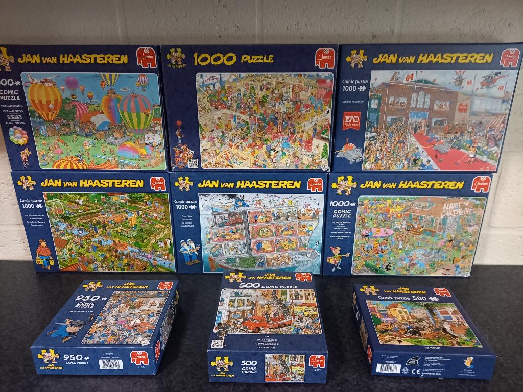 Puzzles 9 pièces Jan van Haasteren, Enlèvement, 500 à 1500 pièces, Comme neuf, Puzzle