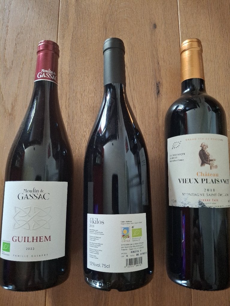 3 flessen wijn, Verzamelen, Ophalen, Nieuw