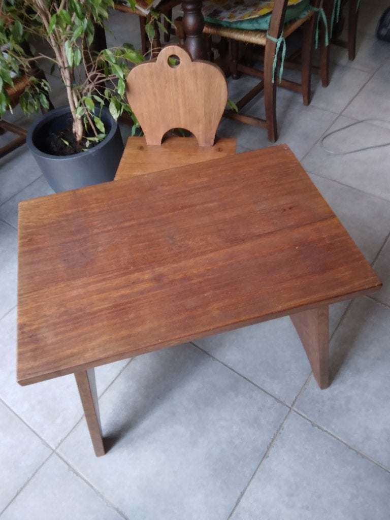 Authentieke teakset voor kinderen, Kinderen en Baby's, Kinderkamer | Tafels en Stoelen, Ophalen, Gebruikt, Tafel(s) en Stoel(en)