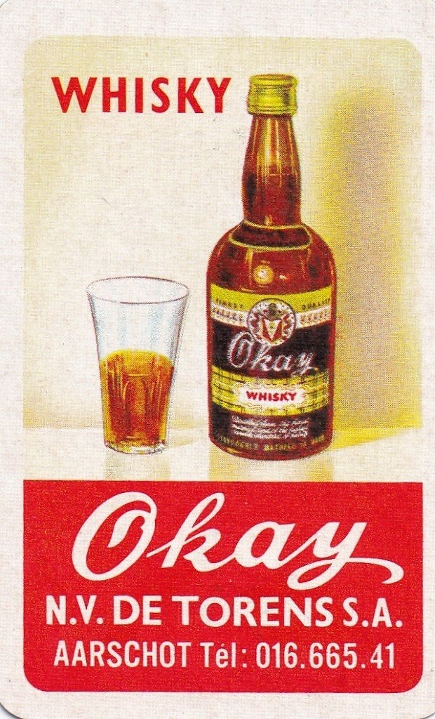 L 44 / S K DE TORENS OKAY WHISKY AARSCHOT, Verzamelen, Ophalen of Verzenden, Nieuw, Speelkaart(en)