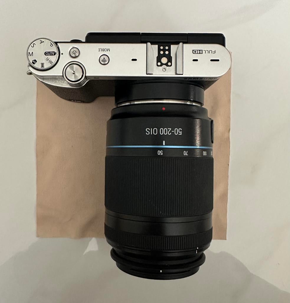 Samsung NX3000 + 50-200mm OIS Lens, Audio, Tv en Foto, 20 Megapixel, Compact, Ophalen of Verzenden, Zo goed als nieuw