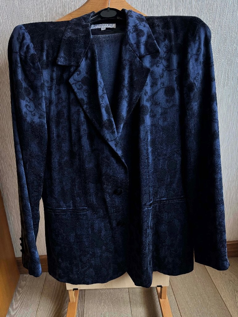 Prachtig broekpak - Gregory Pat Paris – M 44 – perf. staat, Kleding | Dames, Gregory Pat Paris, Kostuum of Pak, Blauw, Maat 42/44 (L)