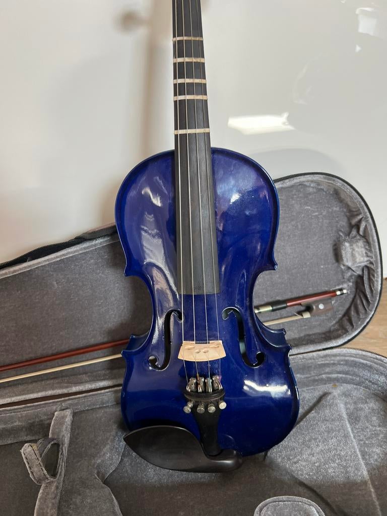 Viool blauw 1/2, Musique & Instruments, Instruments à cordes frottées | Violons & Altos, Enlèvement, Violon