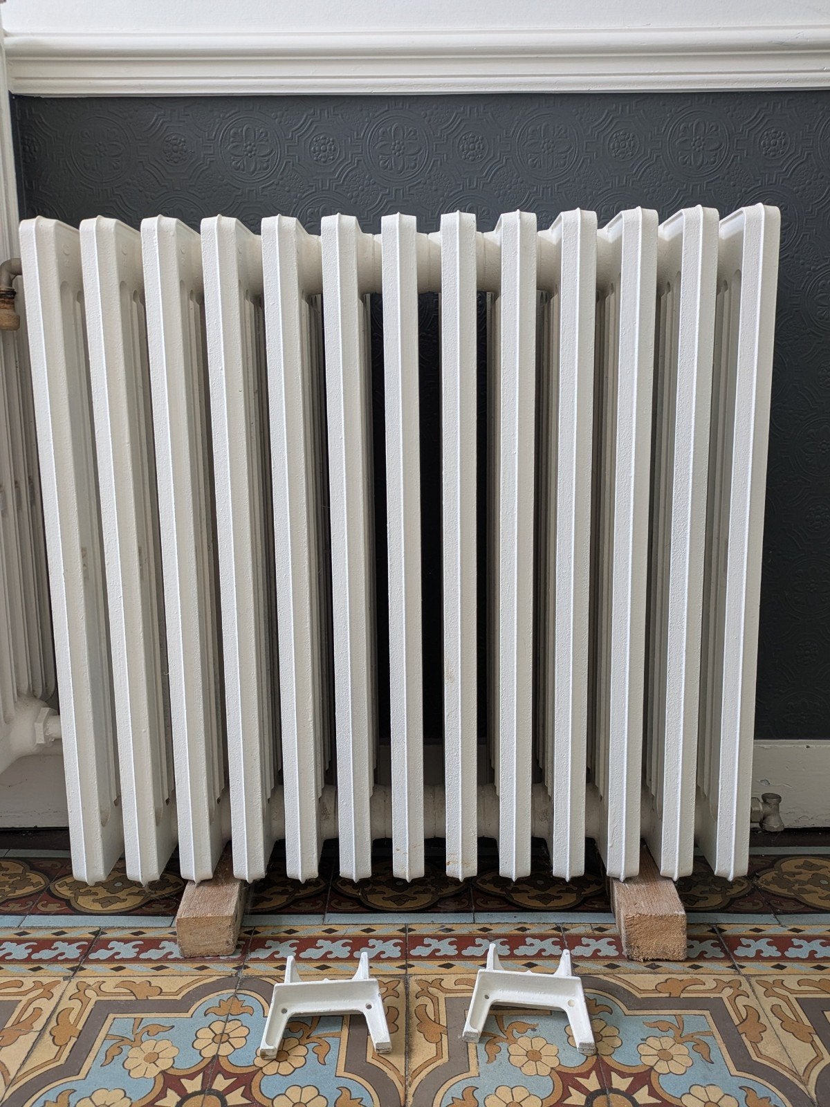 gietijzeren radiator 75* 71* 22 (L* H* L) + 2 voeten, Doe-het-zelf en Bouw, Ophalen, Radiator