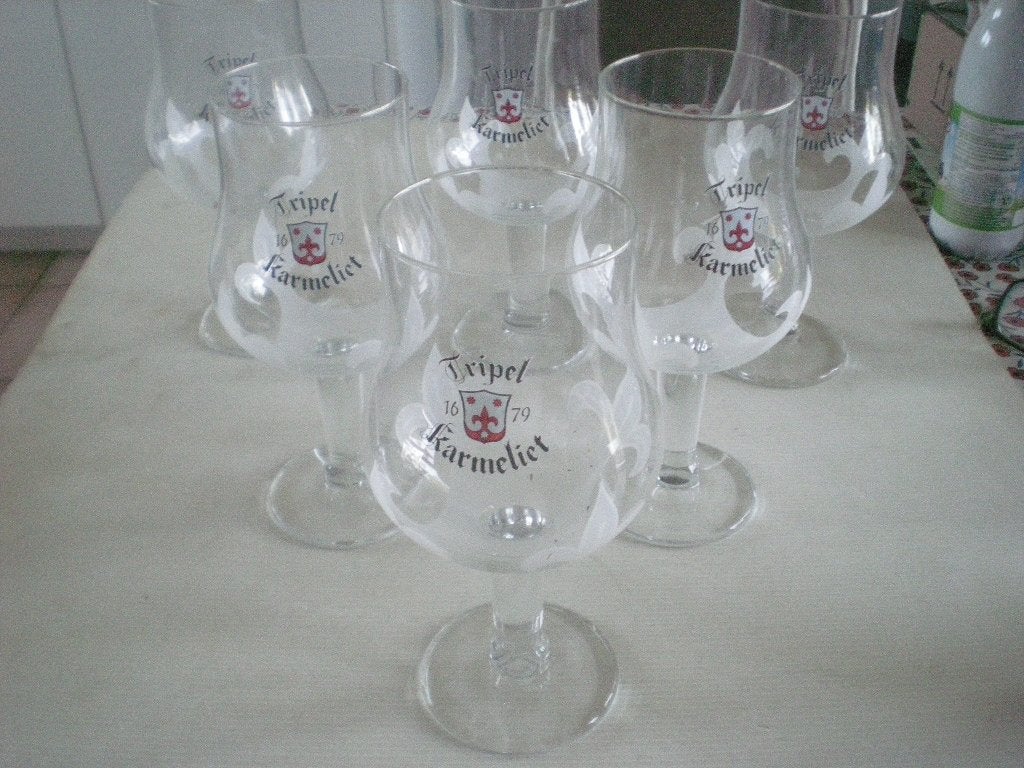 6 glazen karmeliet Tripel 33 cl, Collections, Verres & Petits Verres, Enlèvement, Neuf