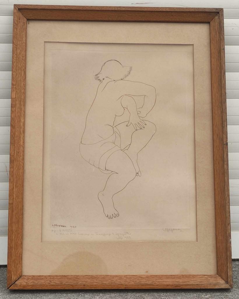 gravure epreuve d artiste signe louis moyano, Enlèvement ou Envoi, Gravure