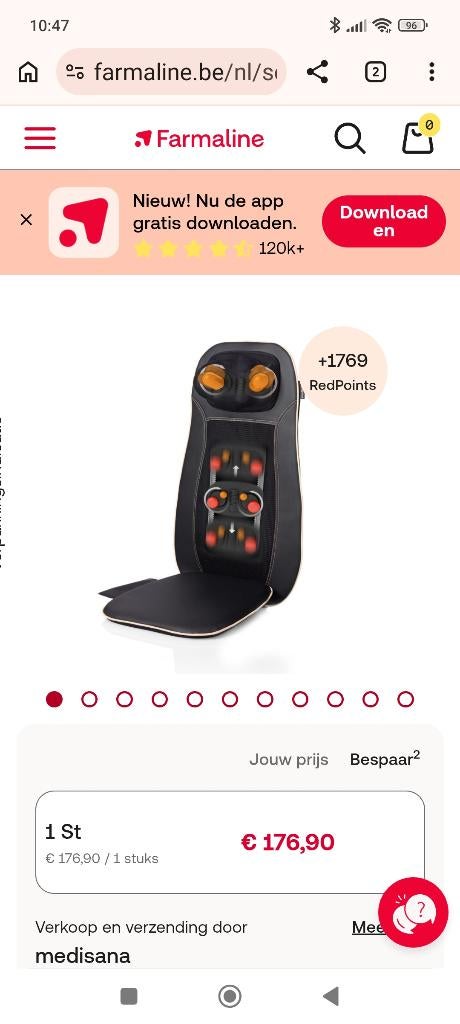Massagekussen stoel, Enlèvement, Comme neuf, Chaise de massage ou Coussin