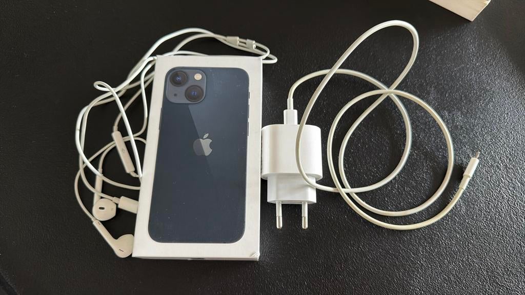 Zwarte iPhone 13 mini: zo goed als nieuw, Télécoms, Téléphonie mobile | Apple iPhone, 128 GB, Comme neuf, Enlèvement, 81 %