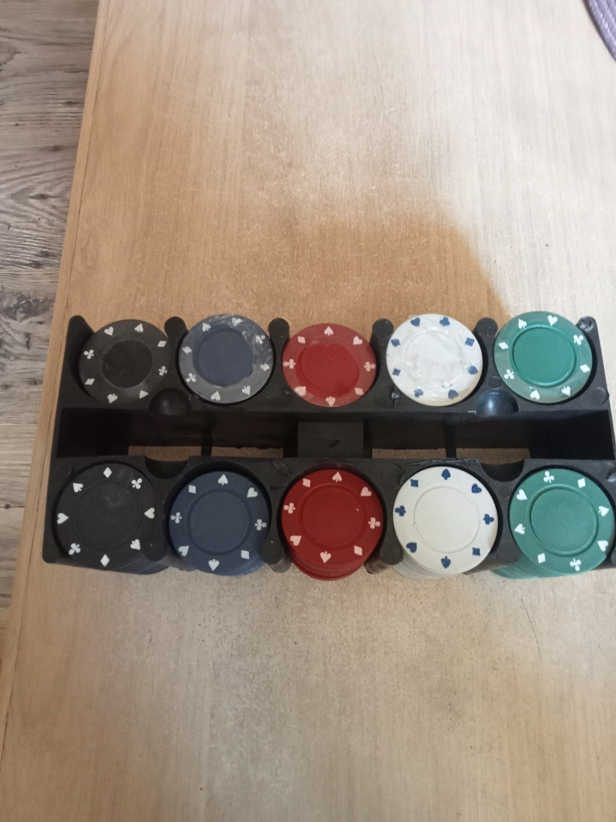 Pokerchips, Ophalen, Zo goed als nieuw