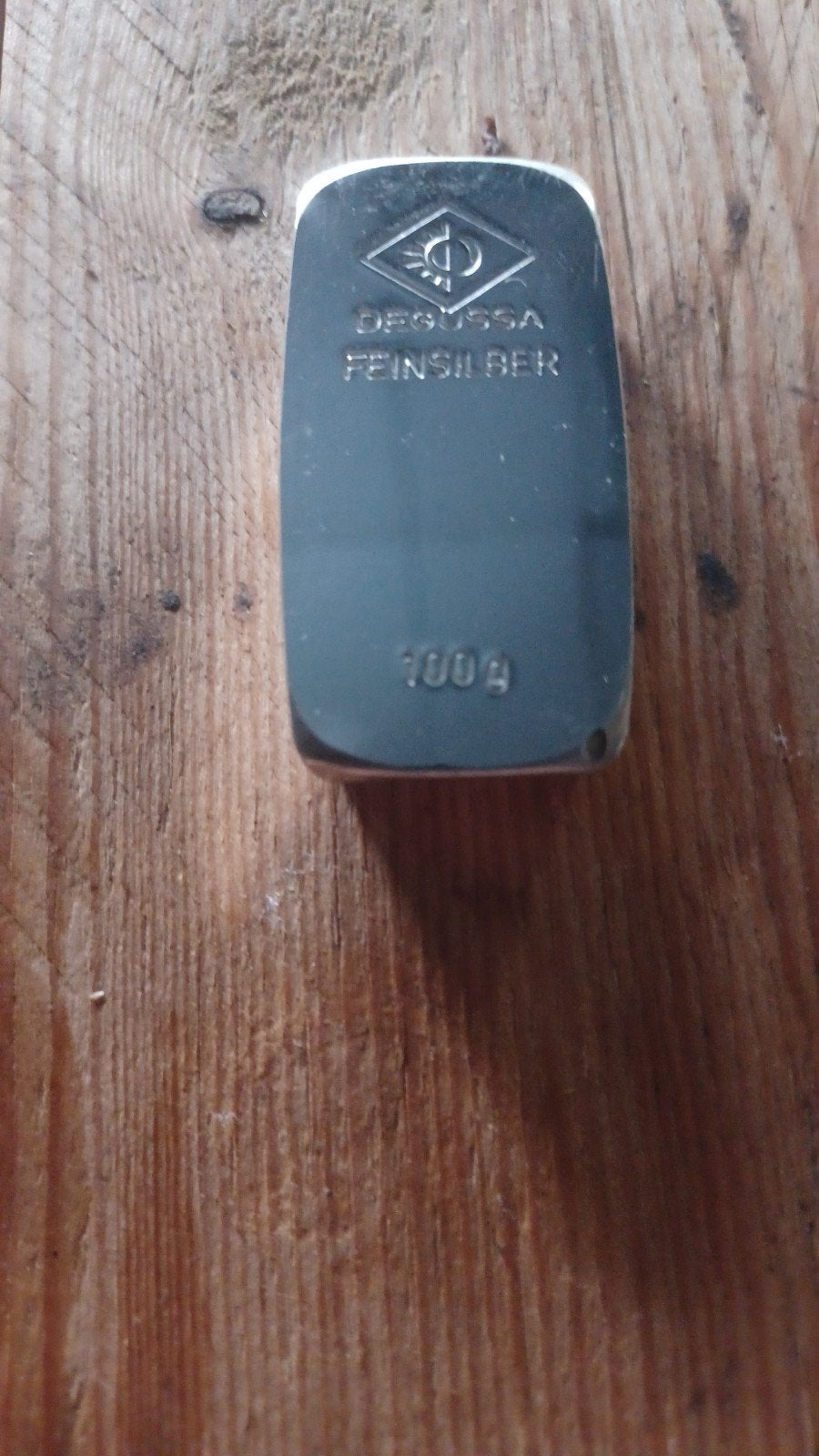 Te koop 100 gr DEGUSSA zilverbaartje, Postzegels en Munten, Ophalen of Verzenden