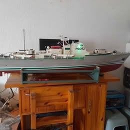 Pracht grote RC Torpedo snell boot Dachs P-6092 Inc Extra s, Ophalen, Zo goed als nieuw, 1:32 tot 1:50, Overige merken
