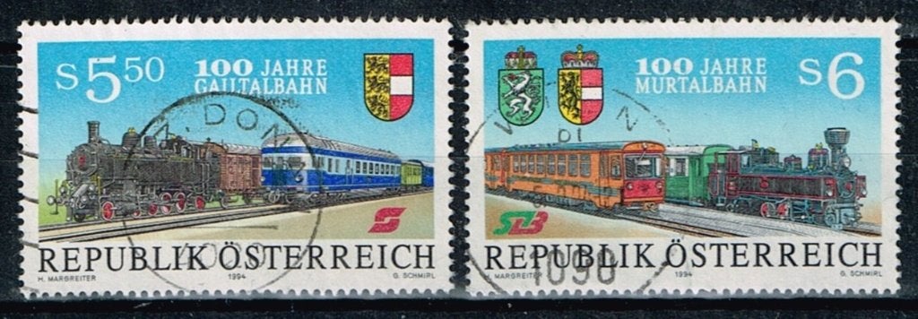 Postzegels uit Oostenrijk - K 6157 - treinen, Postzegels en Munten, Verzenden, Gestempeld