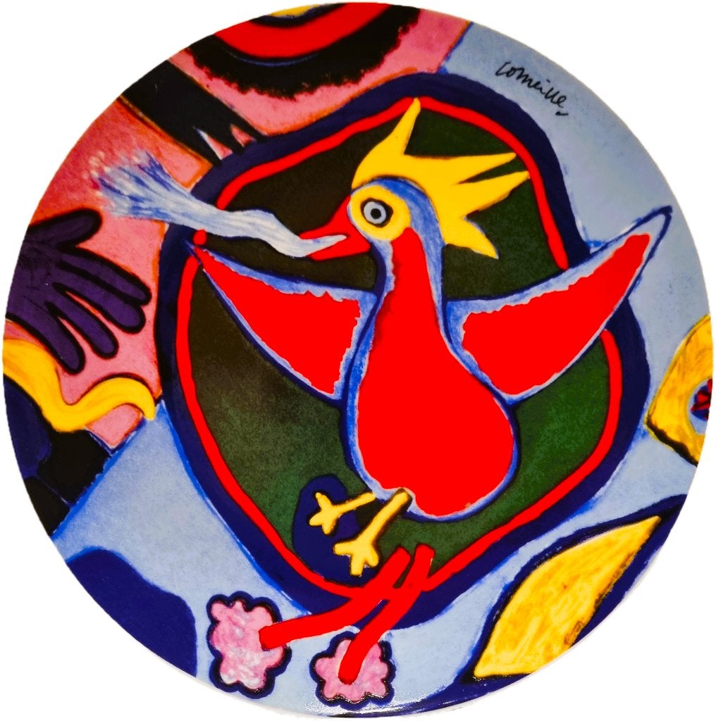 Assiette d'art Corneille G. 30 cm - Signée (1922-2010), Signé, Enlèvement ou Envoi