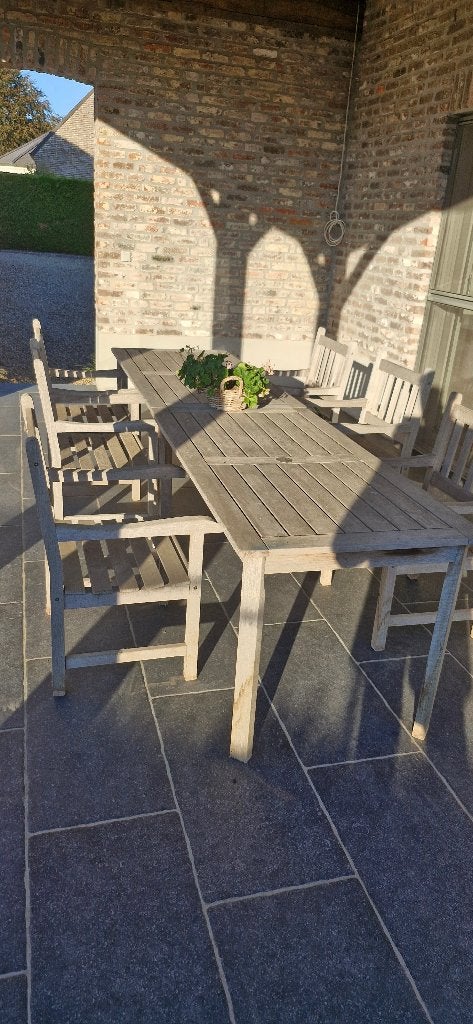 tuinset, Ophalen, Gebruikt, 6 zitplaatsen, Teakhout