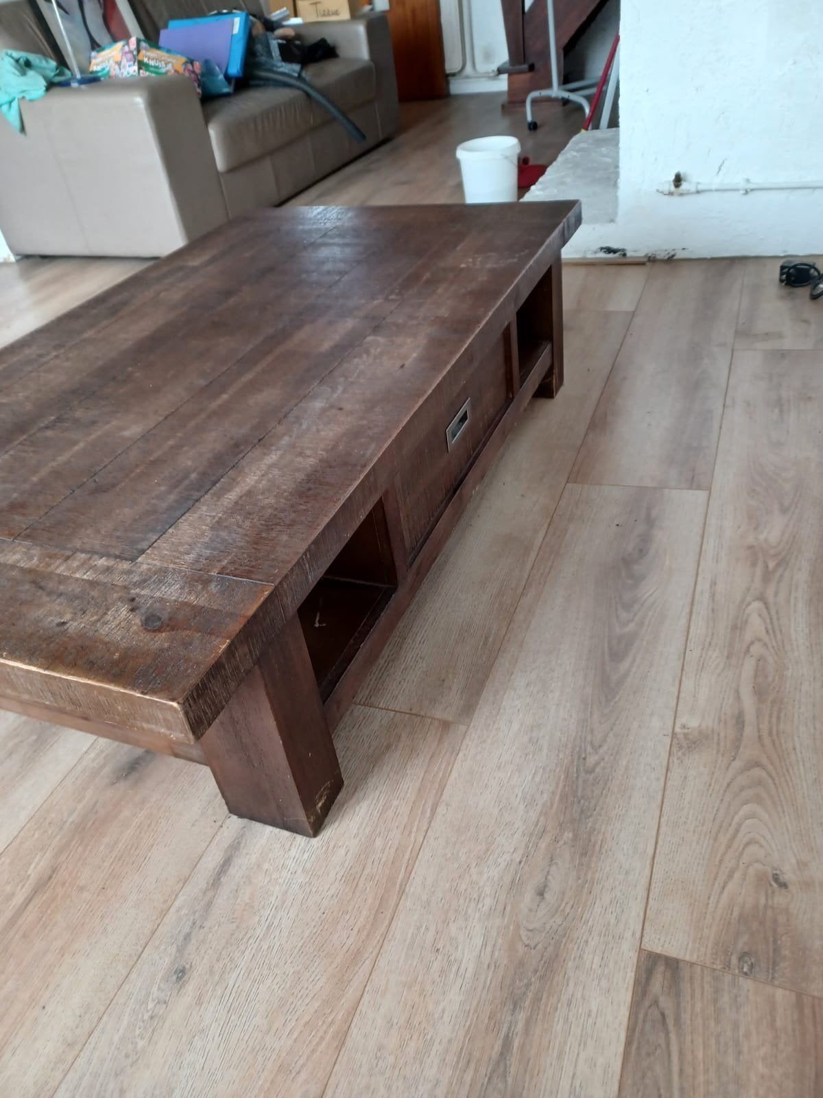 Table basse de salon en acacia massif, Enlèvement