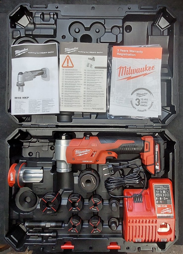 Milwaukee ponsmachine, Bricolage & Construction, Enlèvement ou Envoi, Comme neuf, Jeu d'outils, Milwaukee