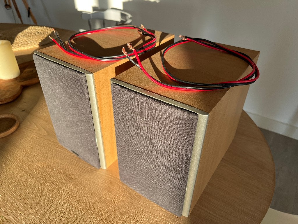 Denon SC-35 luidsprekers – beukenhout/zilver, TV, Hi-fi & Vidéo, Enceintes, Moins de 60 watts, Câbles inclus, Enlèvement, Utilisé