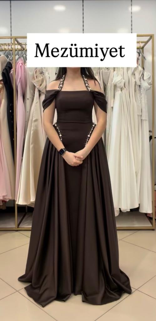 Abiye/gala kleed, Kleding | Dames, Trouwkleding en Trouwaccessoires, Ophalen of Verzenden, Nieuw, Bruin, Bruidsmeisjeskleding