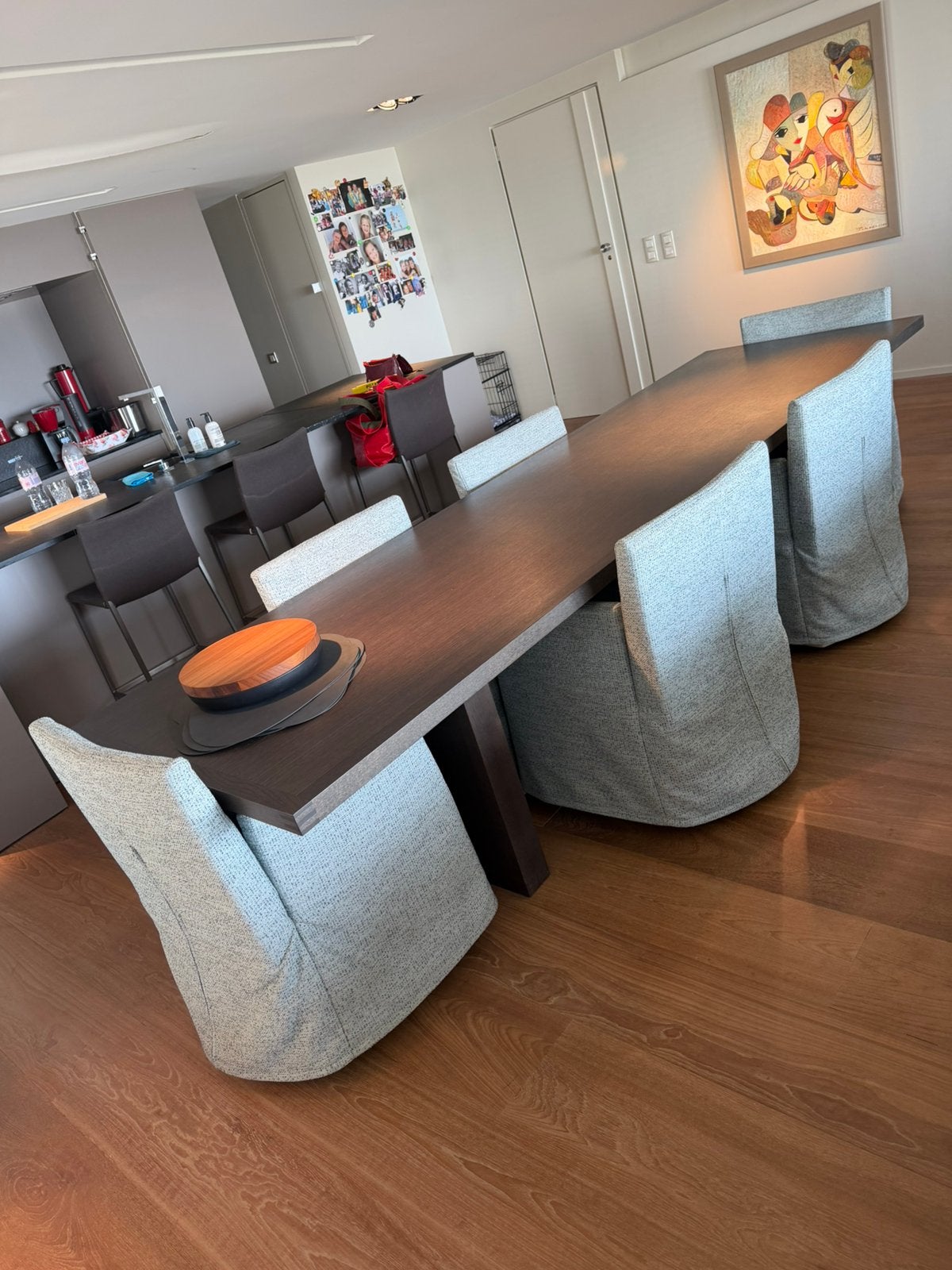 Lange eettafel, Ophalen, 200 cm of meer, 50 tot 100 cm, Zo goed als nieuw
