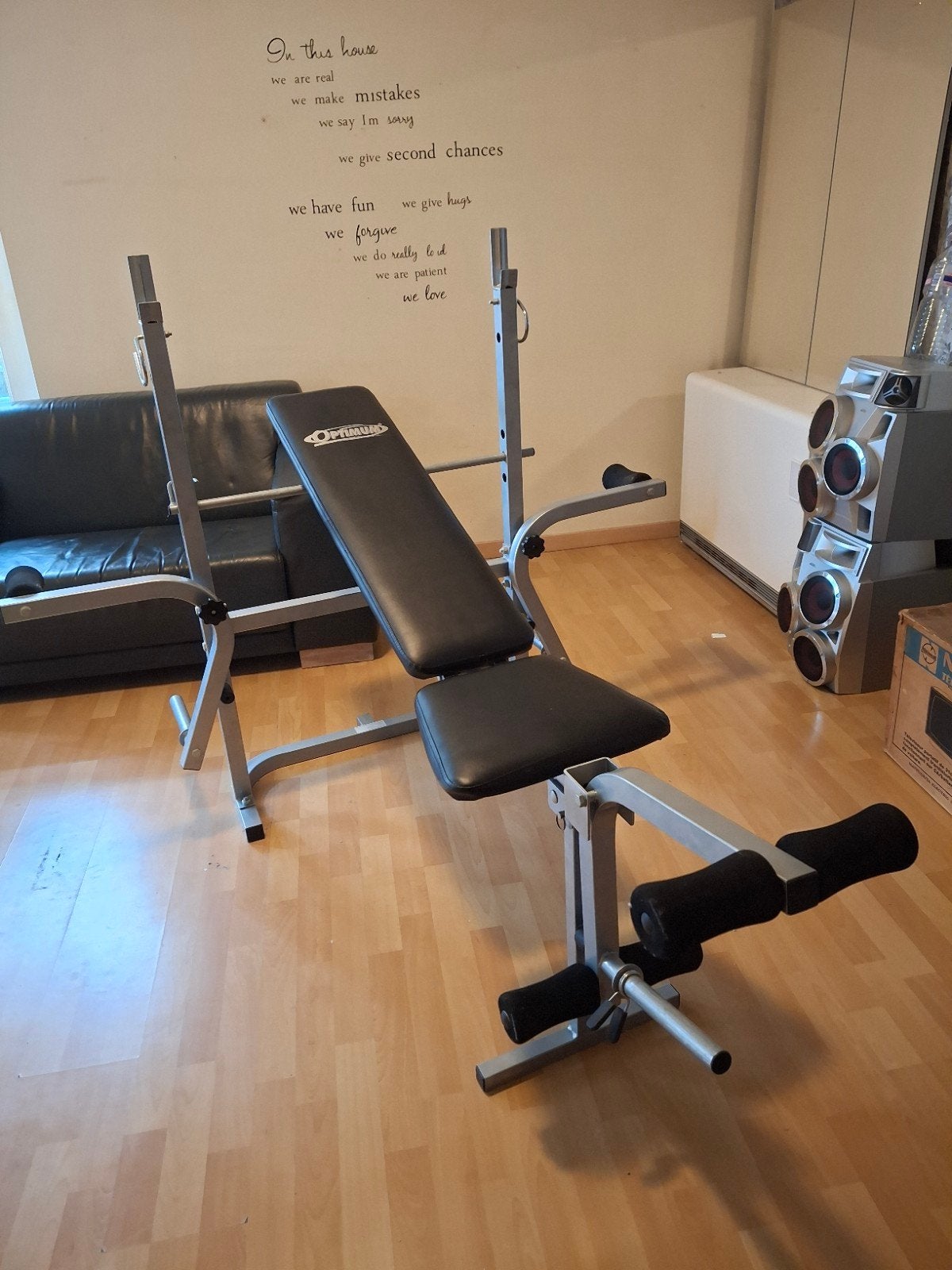 benchbank optimum, Enlèvement, Comme neuf, Bras, Banc d'exercice