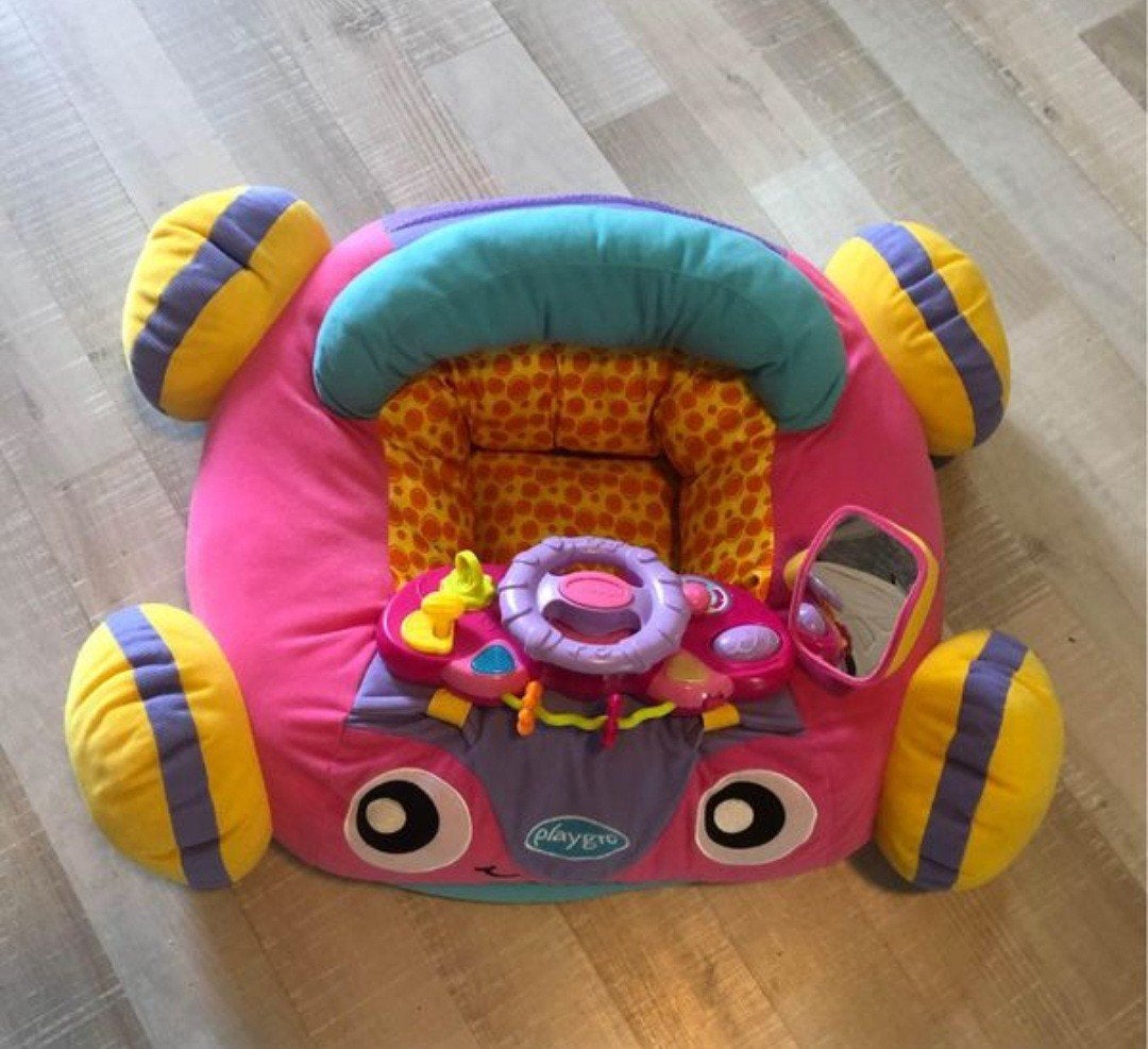 Playgro zitkussen baby auto roze, Kinderen en Baby's, Ophalen