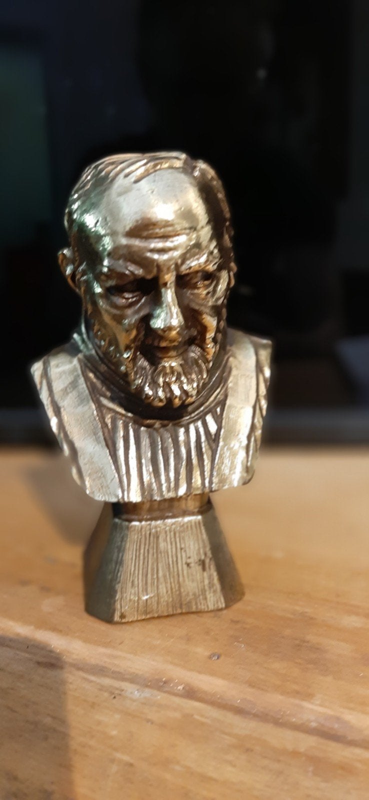 Goud kleurig Padre Pio, Ophalen of Verzenden