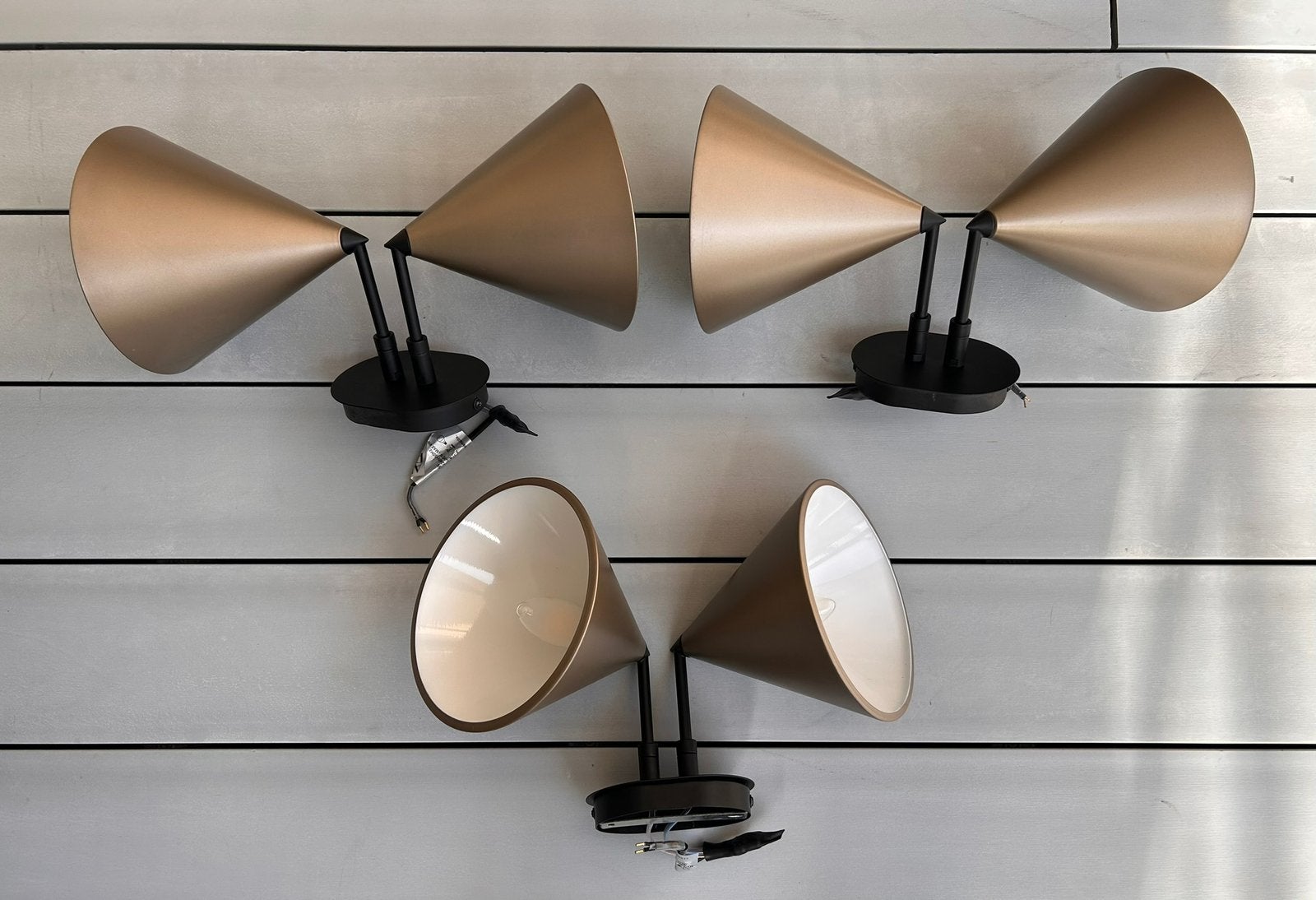 3 appliques murales La Redoute "Zoticus", double diffuseur, LED, Blanc, Applique murale, Comme neuf