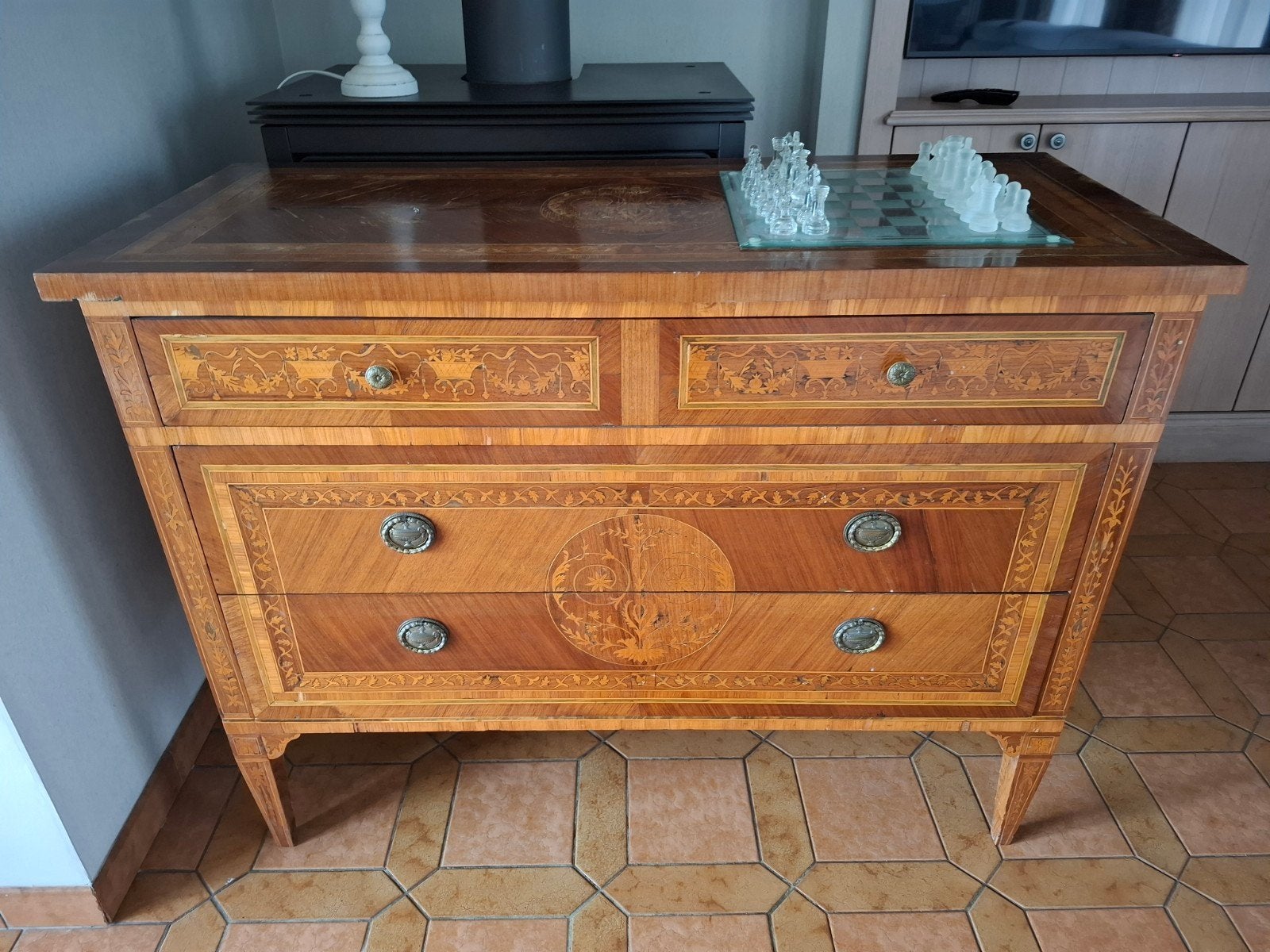 Antieke commode met schuifladen, Antiek en Kunst, Antiek | Meubels | Kasten, Ophalen