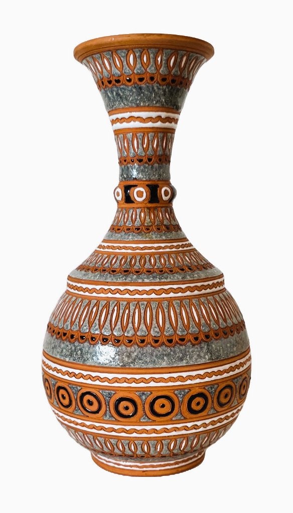Griekse vaas van "Bonis Ceramics", Ophalen of Verzenden, Zo goed als nieuw, Steen/keramiek, 27 cm