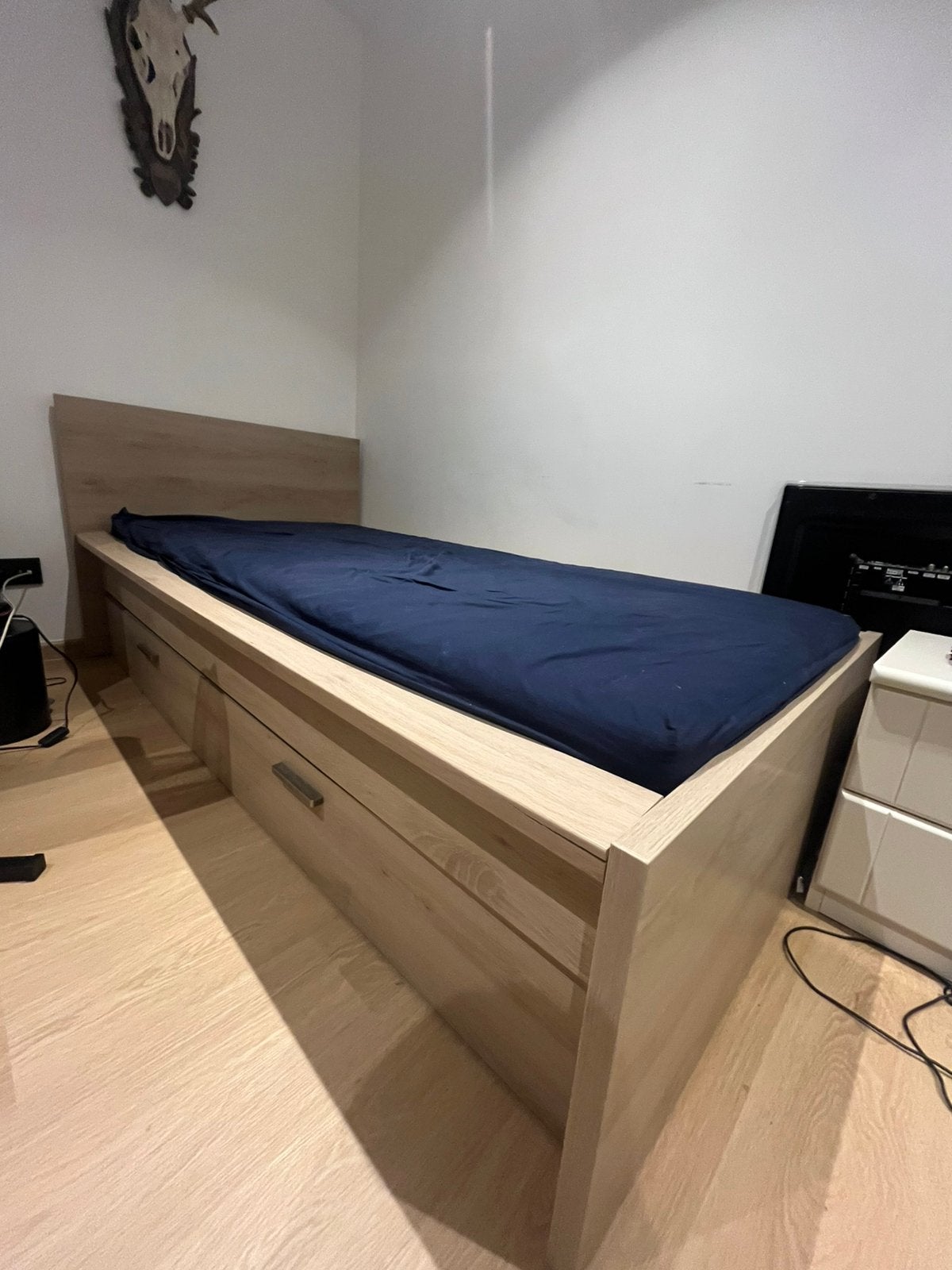 Eenpersoonsbed met lade, Huis en Inrichting, Ophalen, Gebruikt