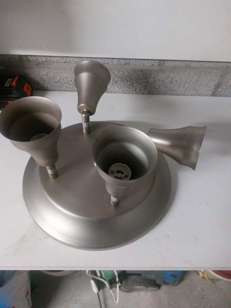 2 plafondspots, Maison & Meubles, Lampes | Spots, Spot encastrable ou Spot mural, Utilisé, Métal ou Aluminium, Enlèvement ou Envoi