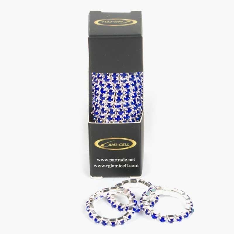 Vlechtelastiekjes met diamantjes Donker Blauw - Paardenelast, Dieren en Toebehoren, BR, Ophalen of Verzenden, Nieuw