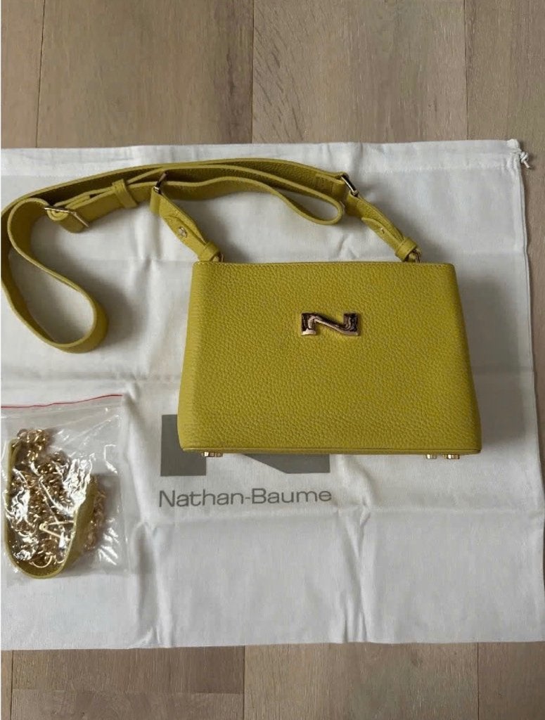 Nathan-Baume poppy tas, Verzenden, Gebruikt, Geel, Handtas